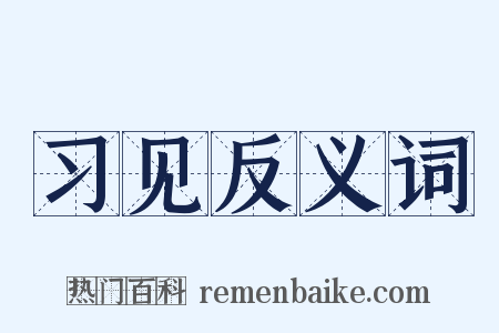习见反义词是什么意思的图片